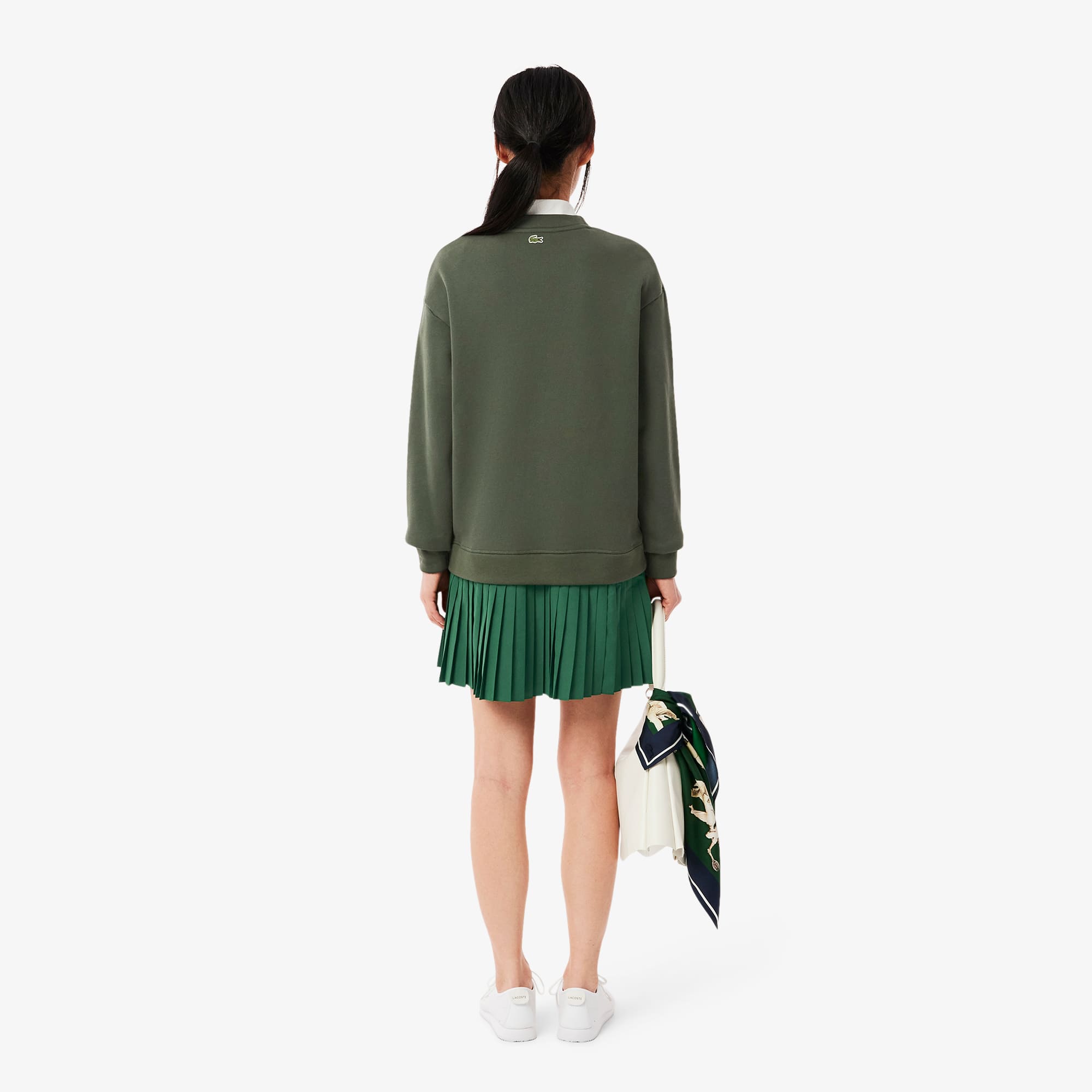 ★LACOSTE★ Women's Fluid Zipper Detail Dress Khaki EF9776-5 Women's Long Sleeve Belted Dress - Dresses - New In 2025