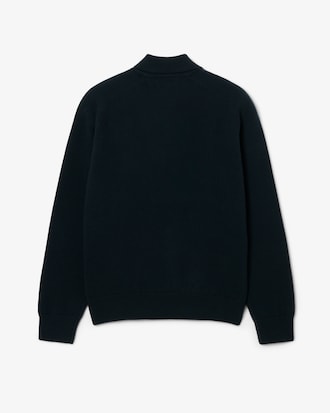 Runway Felted Wool Polo Collar Sweater