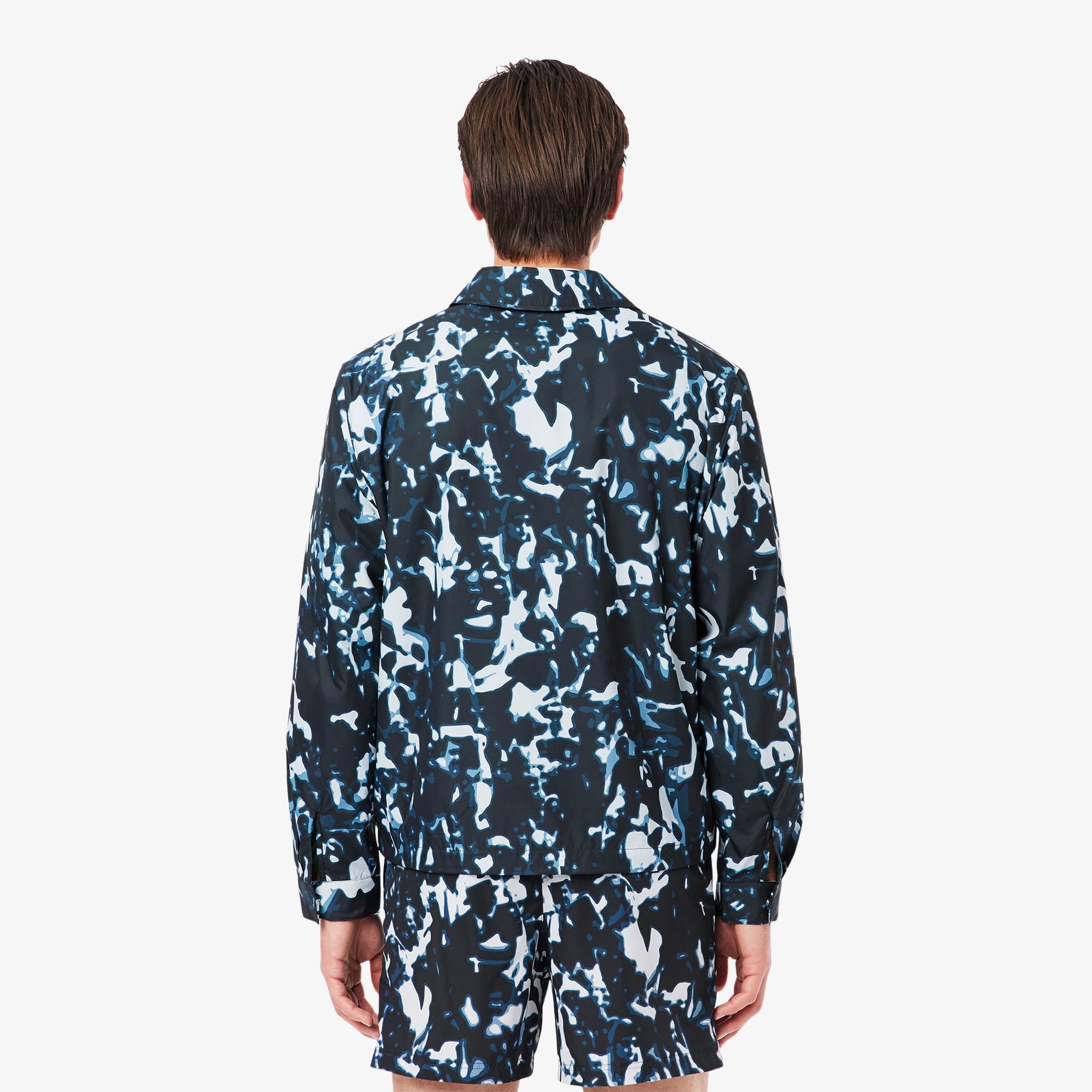 Men's Print Motif Water-Repellent Windbreaker - Jackets & Coats