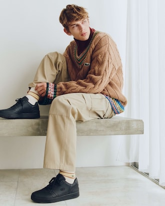 Men's T-Clip Leather Sneakers