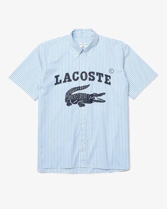 Unisex Lacoste LIVE Heritage Striped Poplin Chemisette