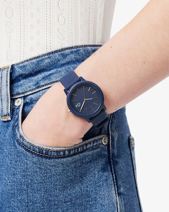 Women's Lacoste.12.12 Blue Silicone Strap Watch