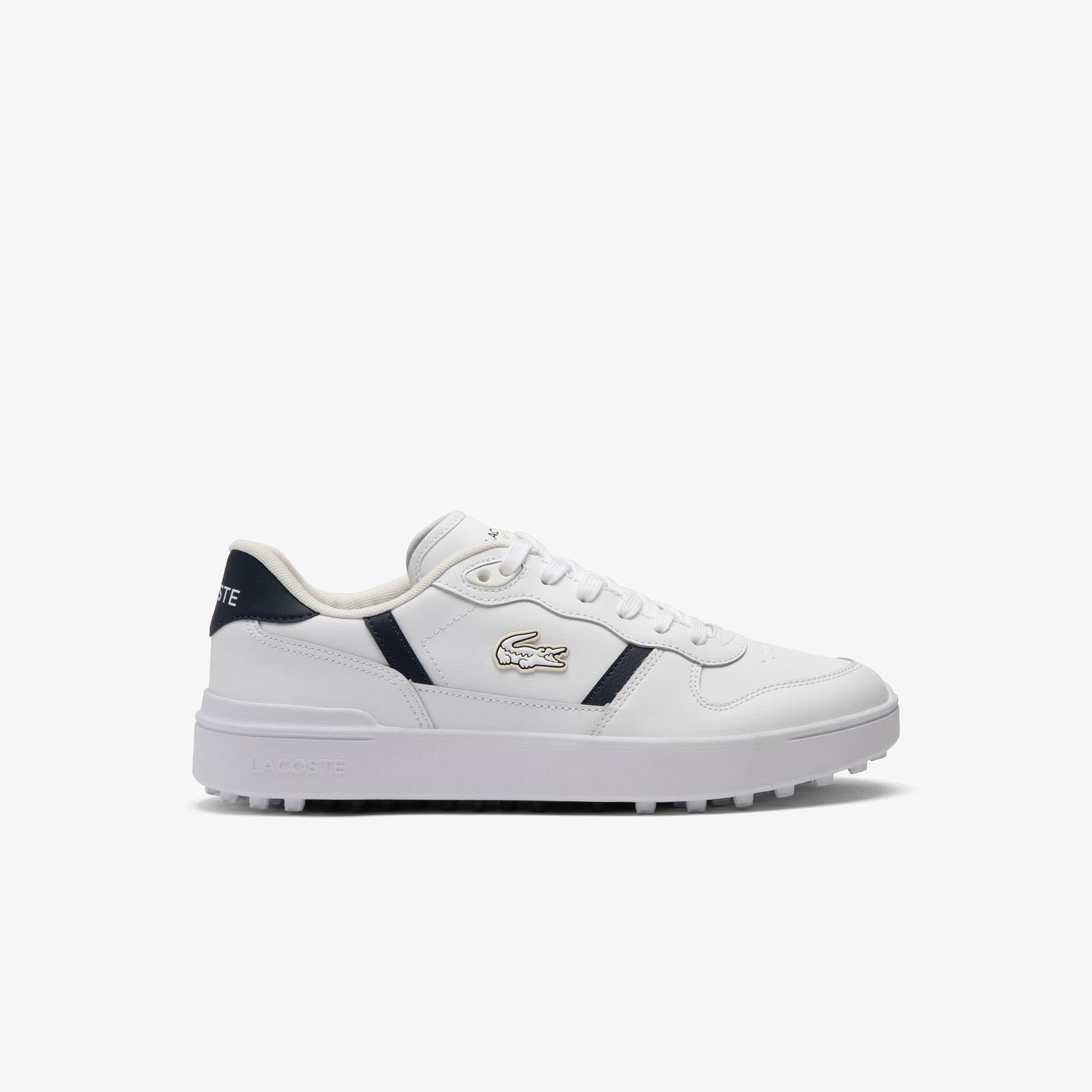 Lacoste Men's T-clip Golf Leather Golf Shoes - 10.5 In White