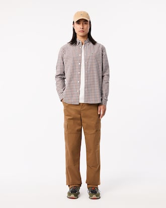 Men's Regular Fit Plaid Poplin Shirt