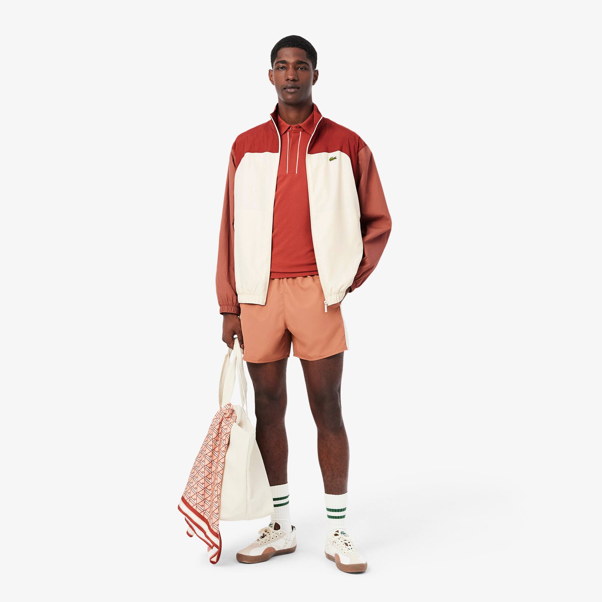 Men's Water-Repellent Colorblock Track Jacket - Jackets & Coats