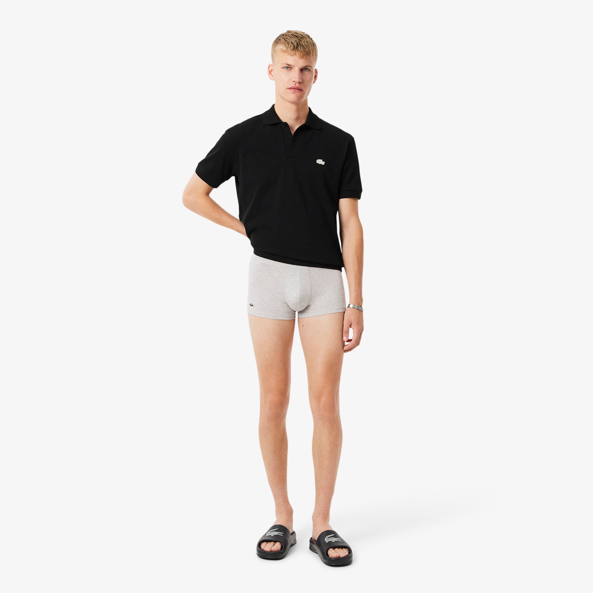 Men's 3-Pack Silver Waist Short Trunks - Underwear & Loungewear