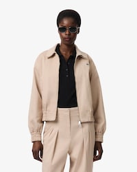 Double Collar Stretch Gabardine Jacket