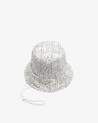Women&rsquo;s Lacoste Print Nylon Strap Bucket Hat