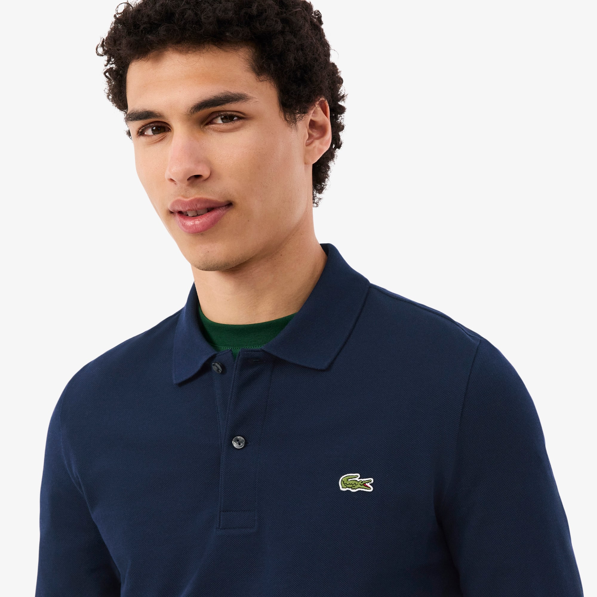 Men's Slim Fit L.12.12 Long Sleeve Polo - Polo Shirts - New In