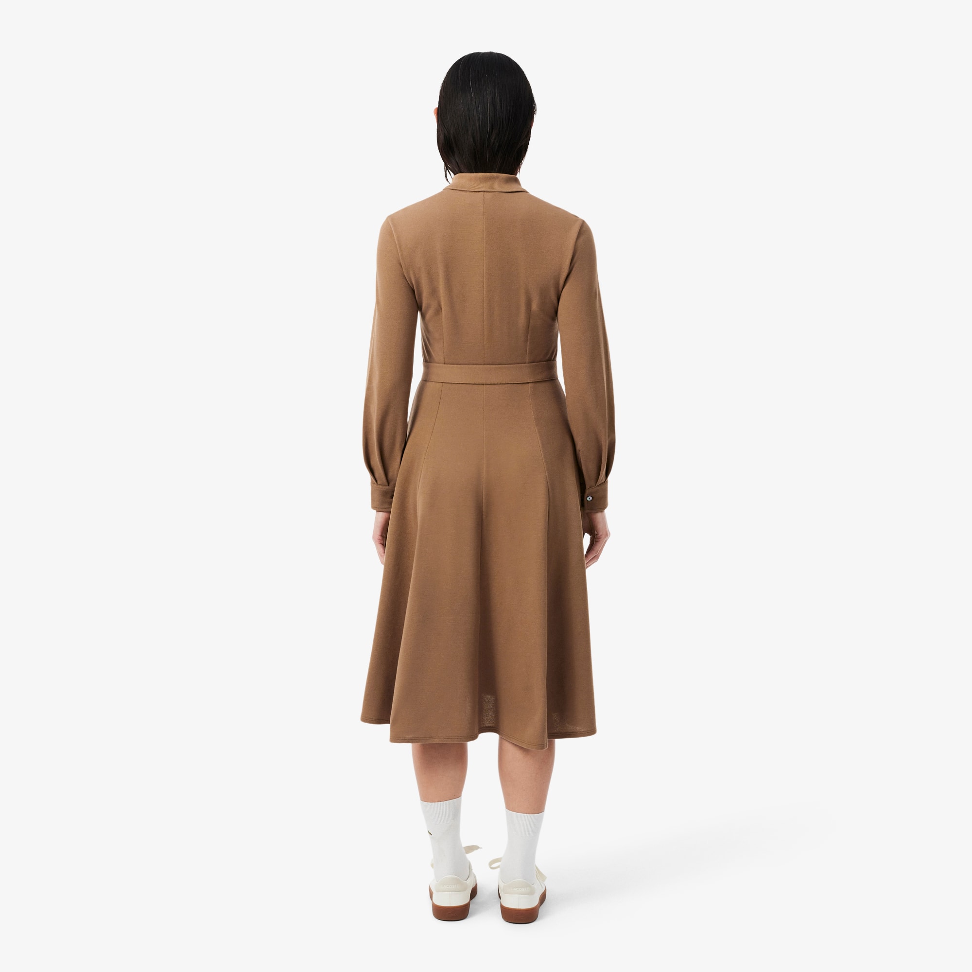 Polo Collar Belted Petit Piqué Dress
