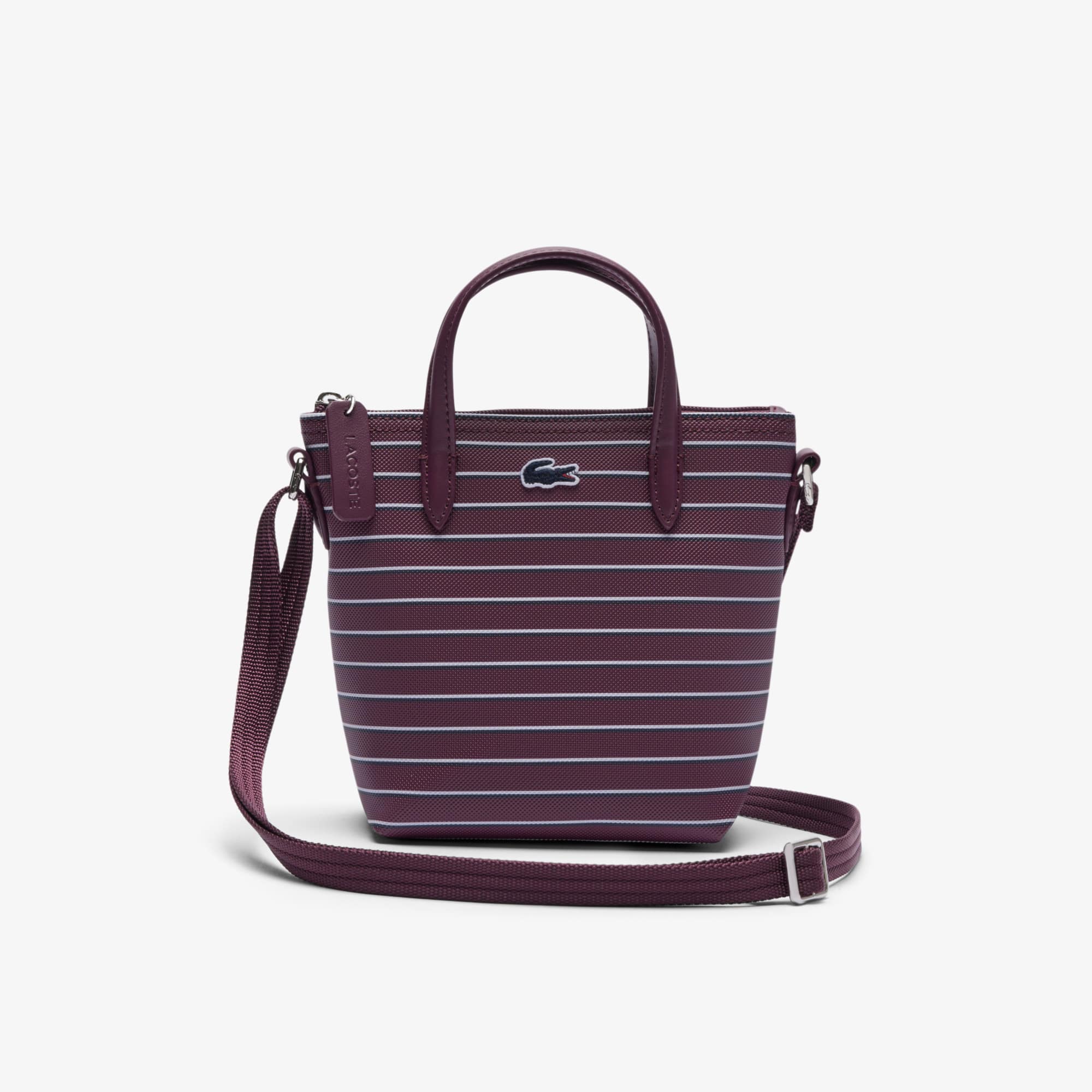 Lacoste Women's Mini Striped L.12.12 Concept Tote - One Size In Purple