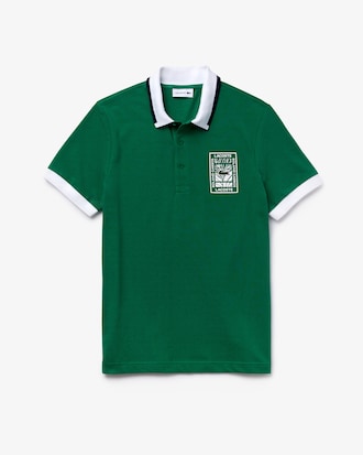 Men's SPORT Roland Garros Cotton Plant Design Polo
