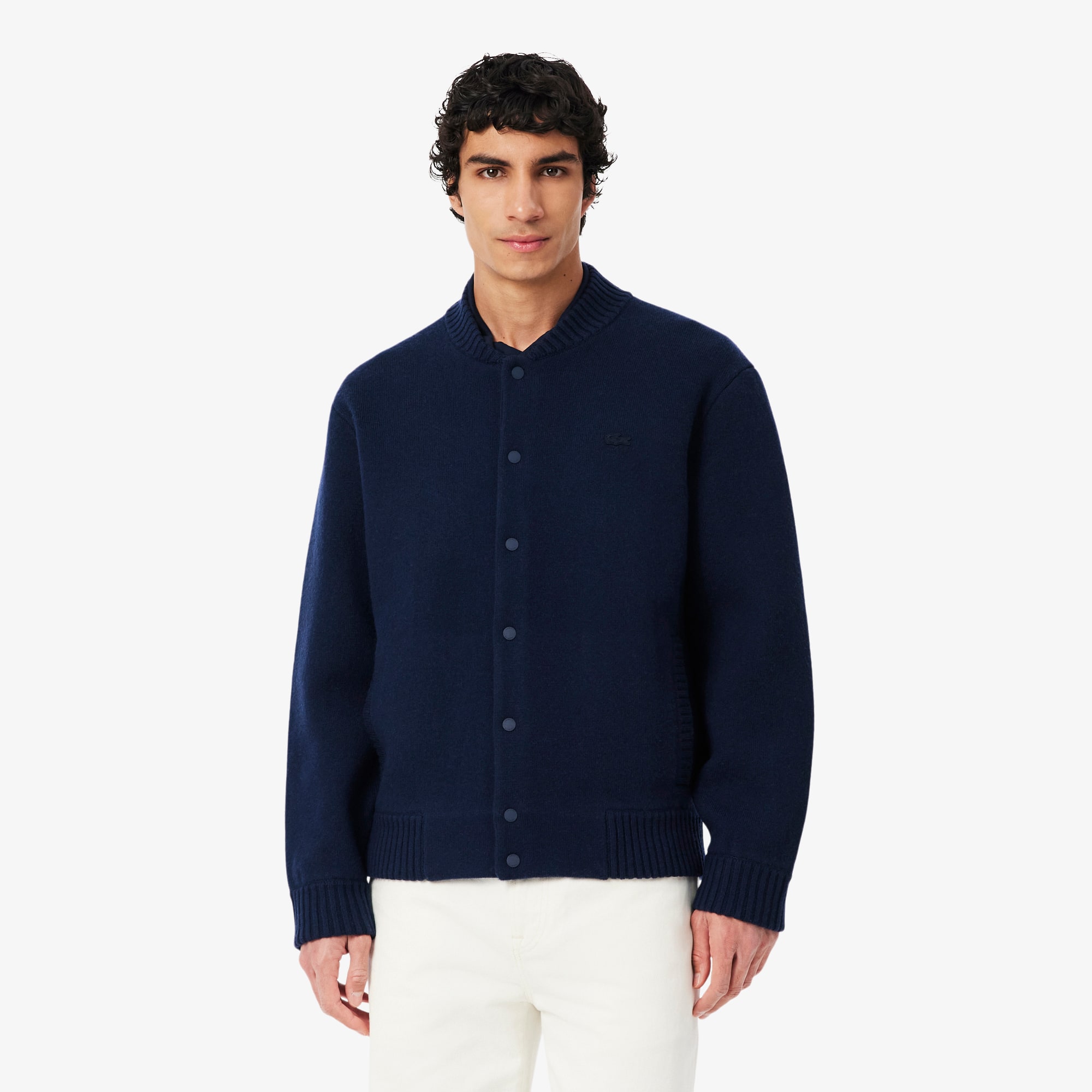 Men's Merino Wool Jersey Bomber Jacket