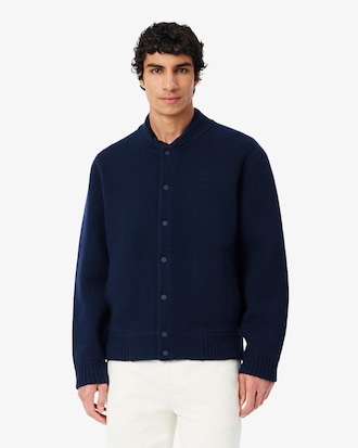 Men's Merino Wool Jersey Bomber Jacket
