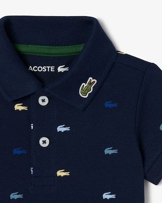 Infants' Crocodile Print Piqu&eacute; Bodysuit