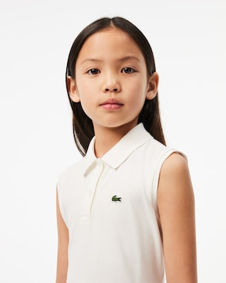 Kids' Sleeveless Stretch Piqué Polo Dress