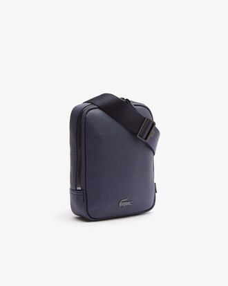 Bolso crossbody vertical Soft Mate de piel granulada mate para hombre