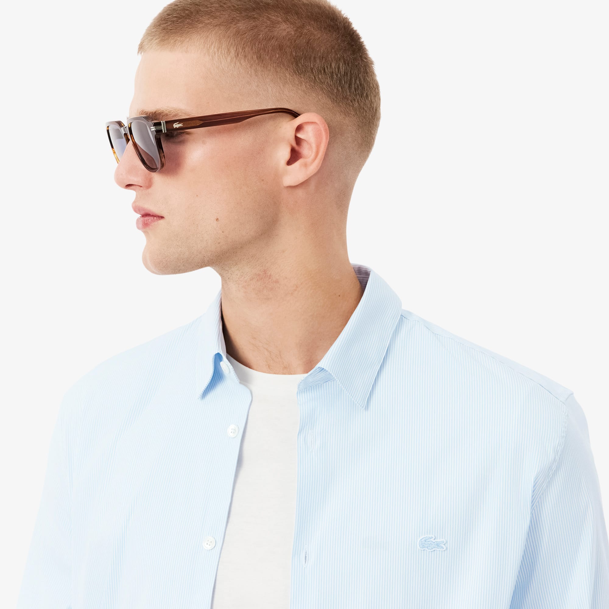 Men's Slim Fit Striped Stretch Button Down Shirt