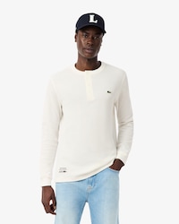 Waffle Knit Henley T-Shirt