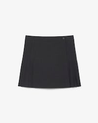 Short Pleated Wrap Skirt