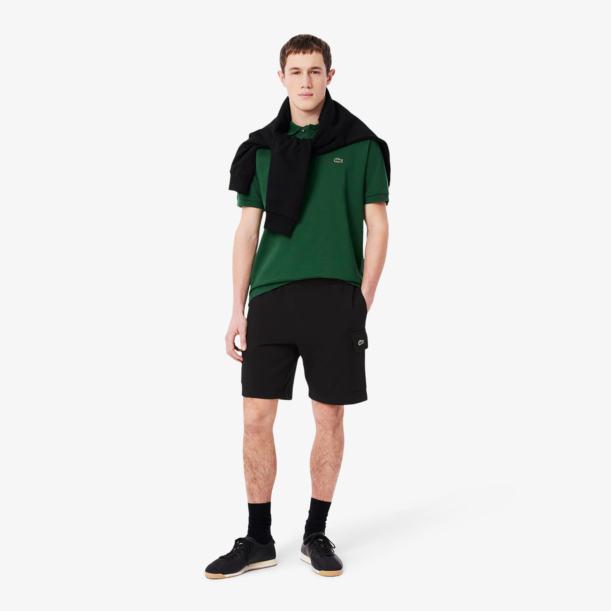 Lacoste Men's Cotton Fleece Cargo Shorts - M - 4 In Multi