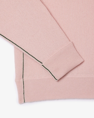 Suéter Relaxed Fit De Lana Cardada Con Cuello Alto