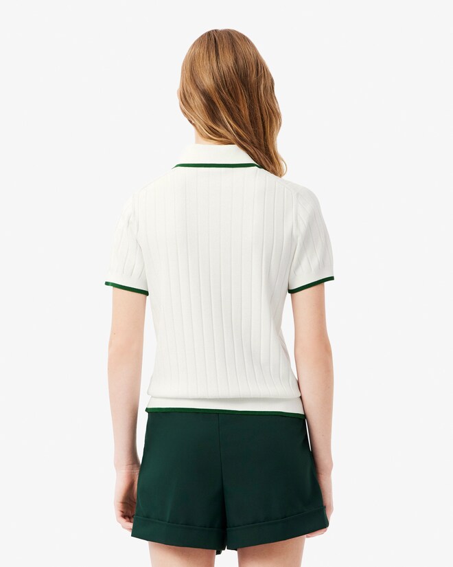 Women's Short Sleeve Polo Collar Golf Sweater