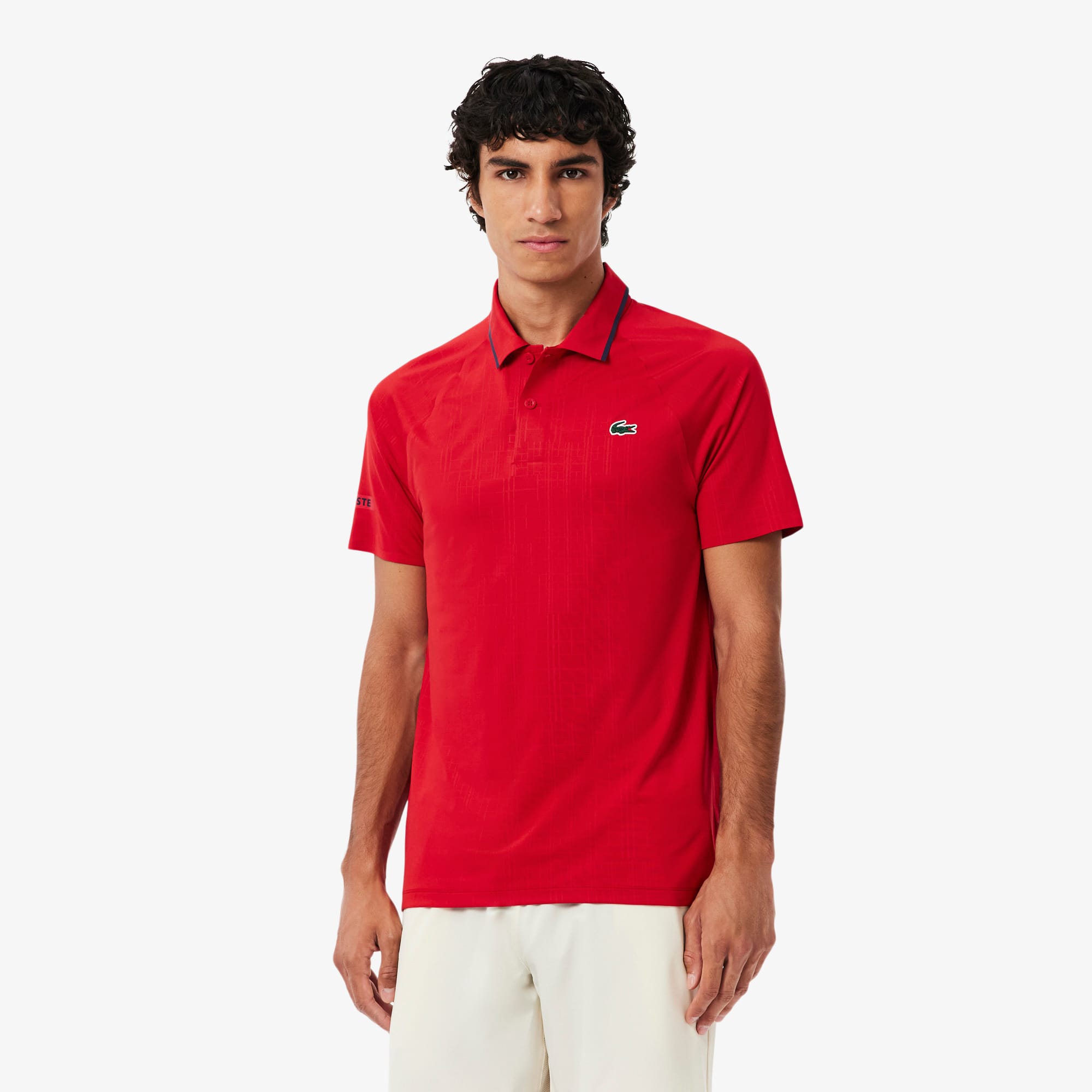 Lacoste Logo-embroidered Polo Shirt In Red