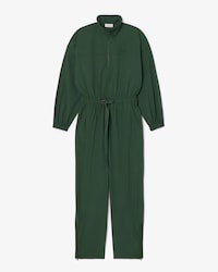 Mono texturizado con cintur&oacute;n, Cierre y cuello