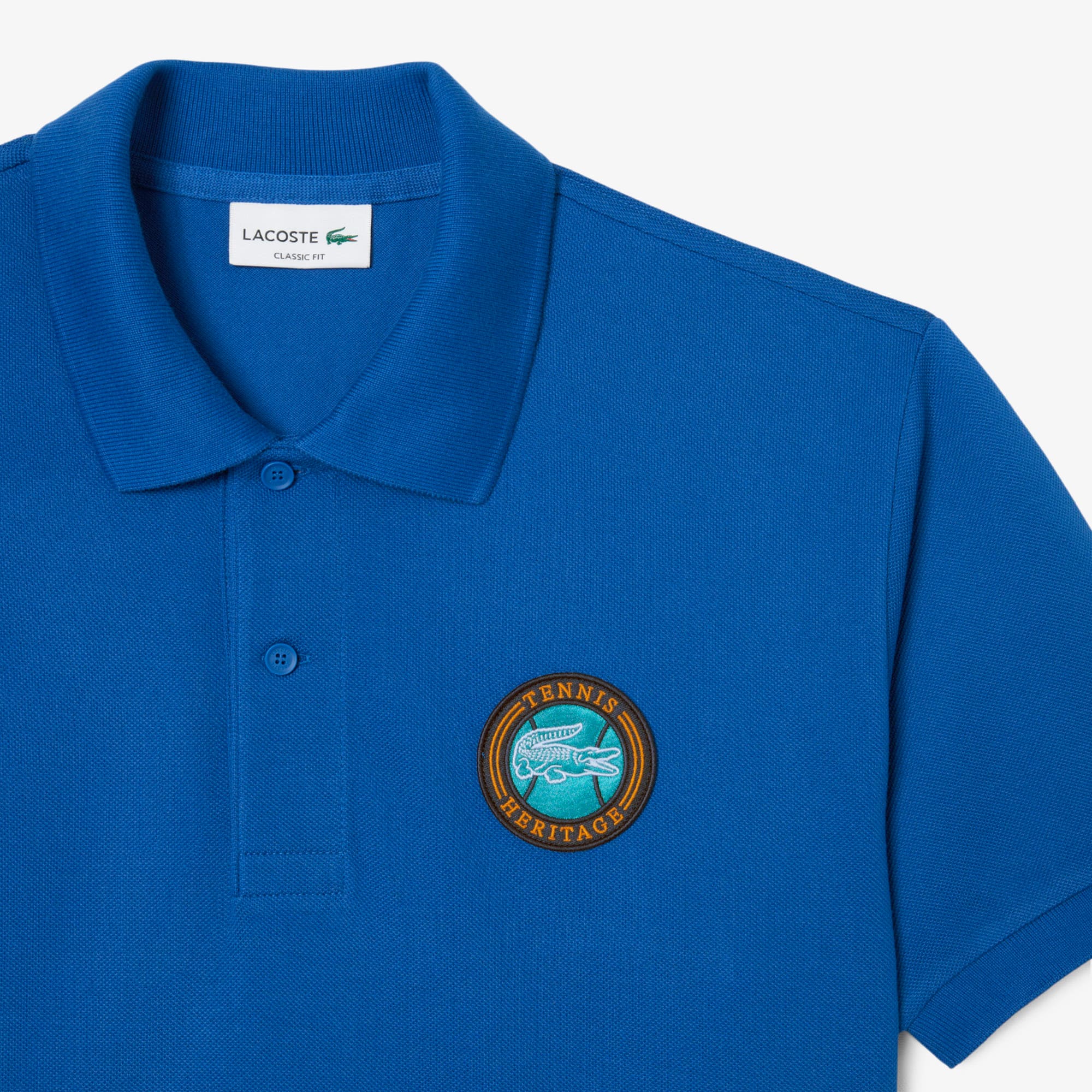 Men's Classic Fit Petit Piqué Badge Polo - Polo Shirts - New In