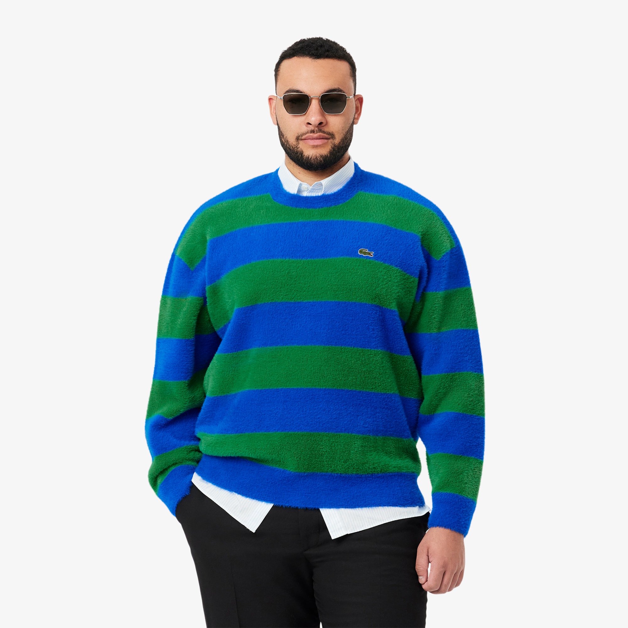 Men's Relaxed Fit Fuzzy Knit Sweater - Sweaters