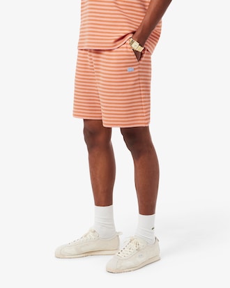 Regular Fit Striped Cotton Shorts