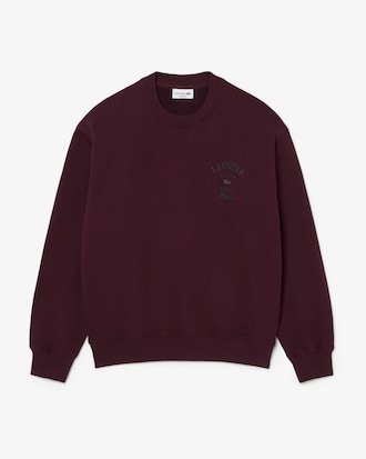 Embroidered Fleece Crew Neck Sweatshirt