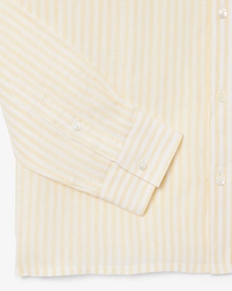 Men's Regular Fit Striped Linen Shirt