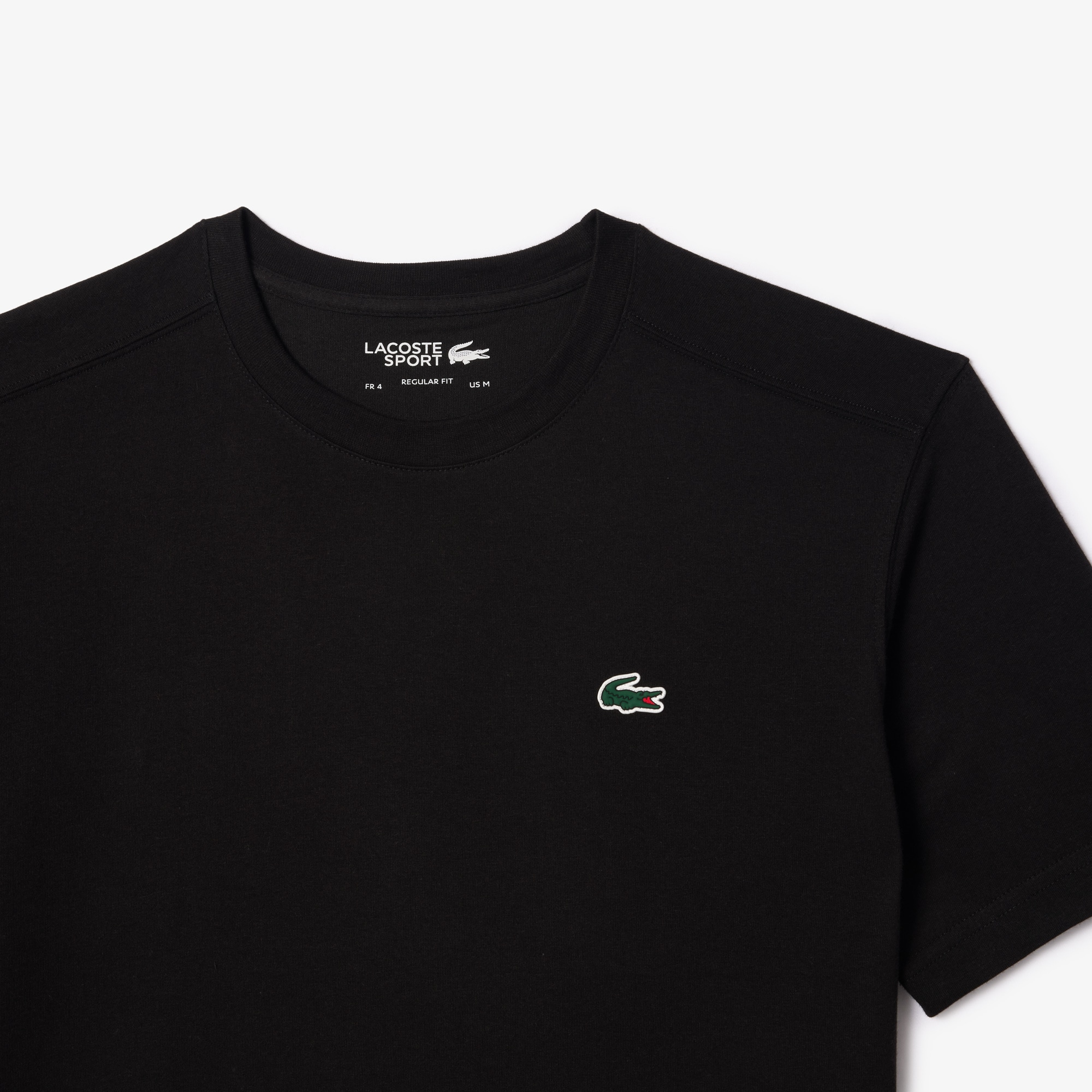 未使用級 LACOSTE SPORT 黒　ポロシャツ　ロゴ　ウルトラドライ ラコステ LACOSTE ウルトラドライ仕様ストレッチゴルフ