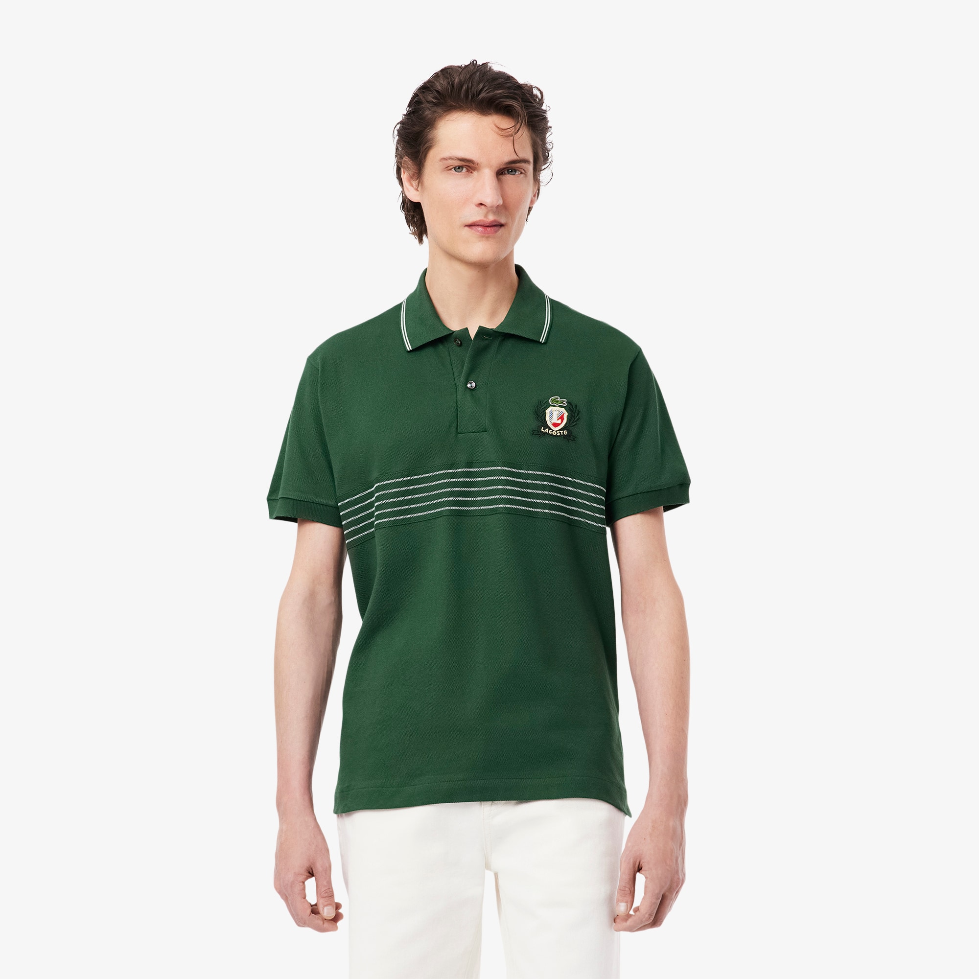 Men's Classic Fit L.12.12 Embroidered Shield Polo - Polo Shirts