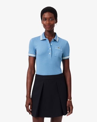 Slim Fit French Made Ribbed Polo