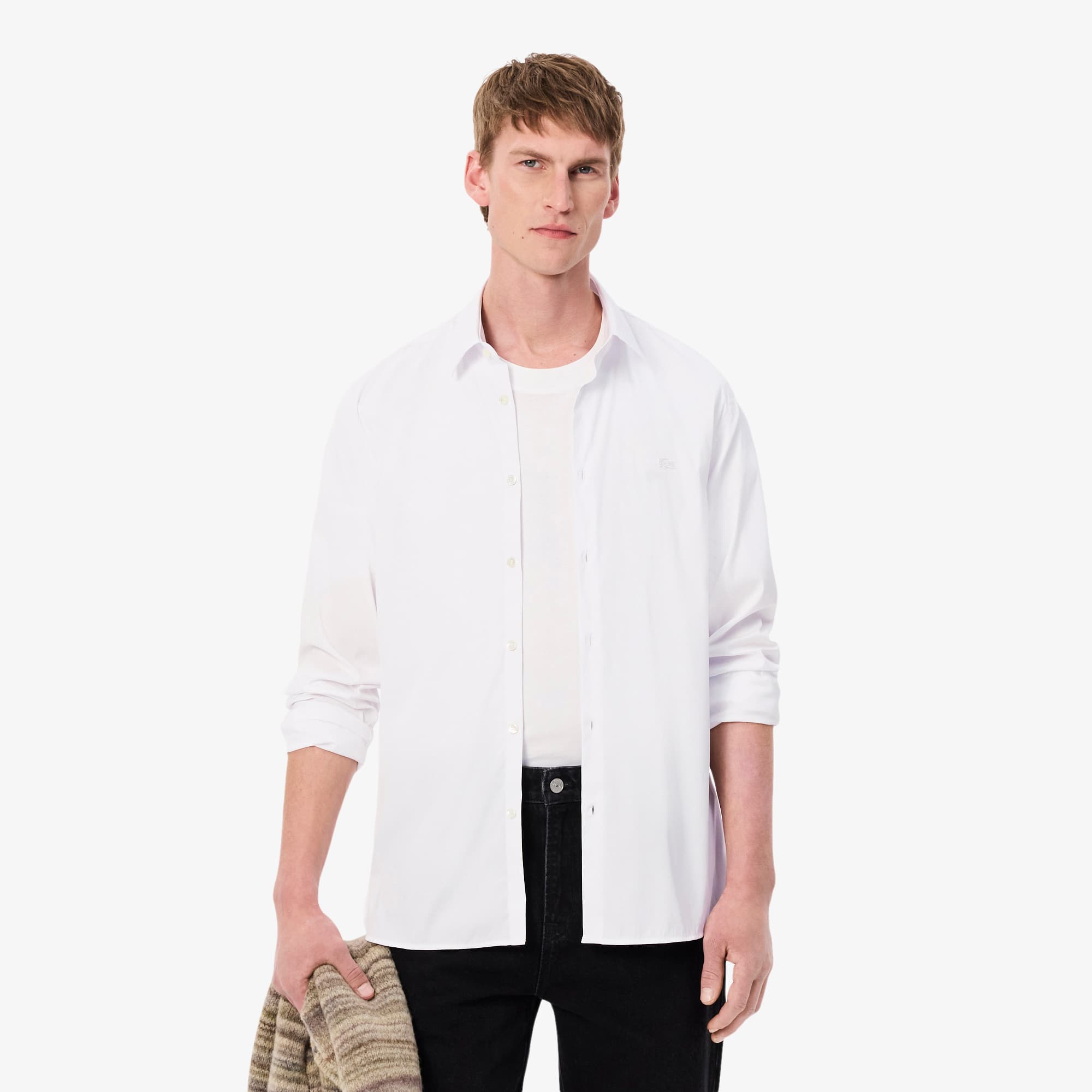 Men's Slim Fit Stretch Poplin Shirt - Button Down Shirts