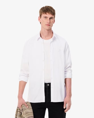 Camisa para hombre slim fit de popelín elástico