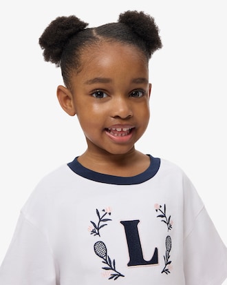 Contrast Badge Cotton T-Shirt