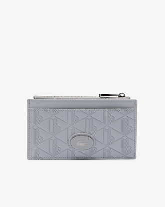 Monogram Leather Zip Card Holder