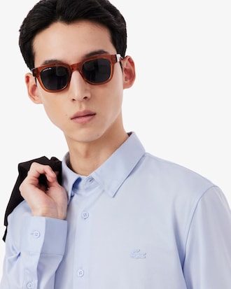 Slim Fit Cotton Blend Shirt