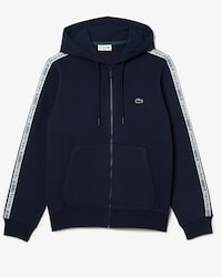 Men&rsquo;s Classic Fit Branded Stripes Zip-Up Hoodie