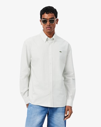 Camisa Oxford de Corte Regular de Rayas