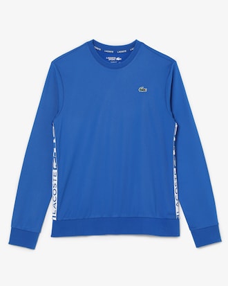 Sweatshirt homme technique Tennis Lacoste SPORT avec imprim&eacute;s