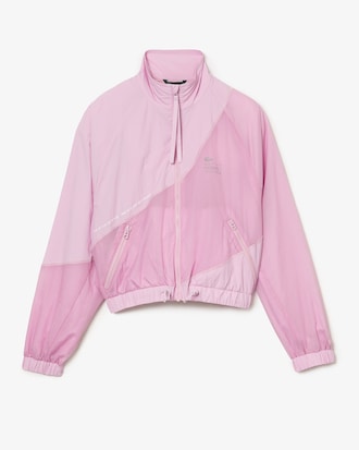 Blouson femme Lacoste en nylon avec doublure en r&eacute;sille