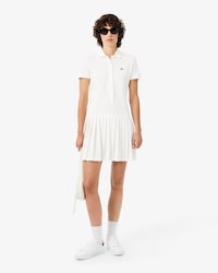 Stretch Piqu&eacute; Pleated Polo Dress