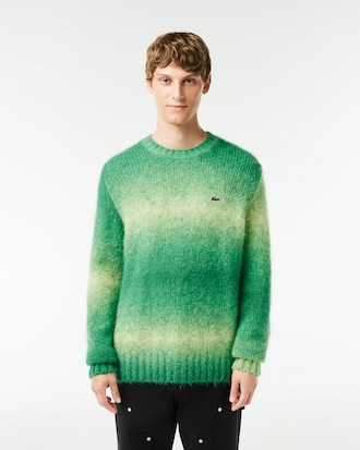 Men's Ombré Effect Alpaca Wool Sweater