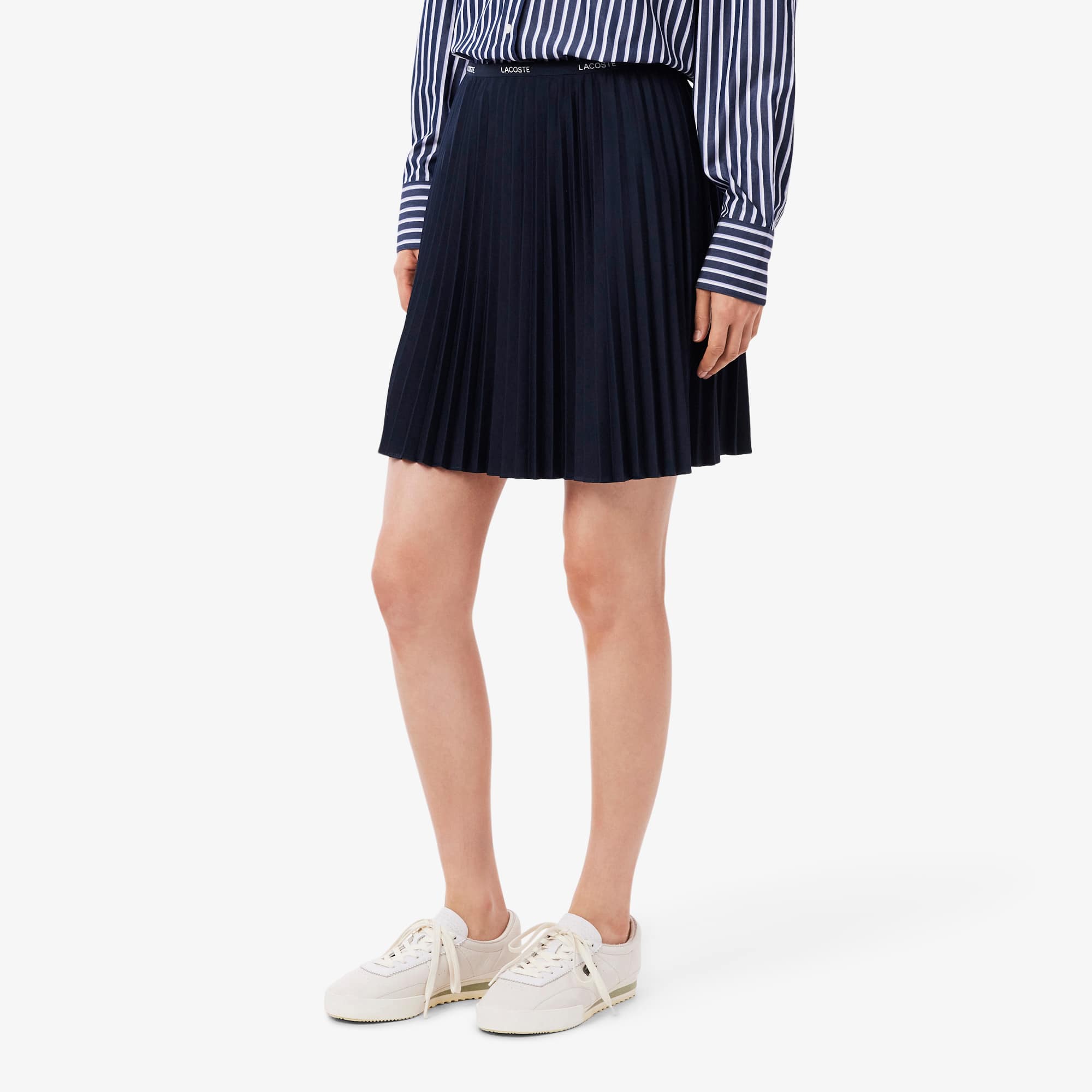 ★LACOSTE★ Women's Essential Short Pleated Skirt Navy JF140 Women's Short Pleated Skirt - Shorts & Skirts - New In 2025