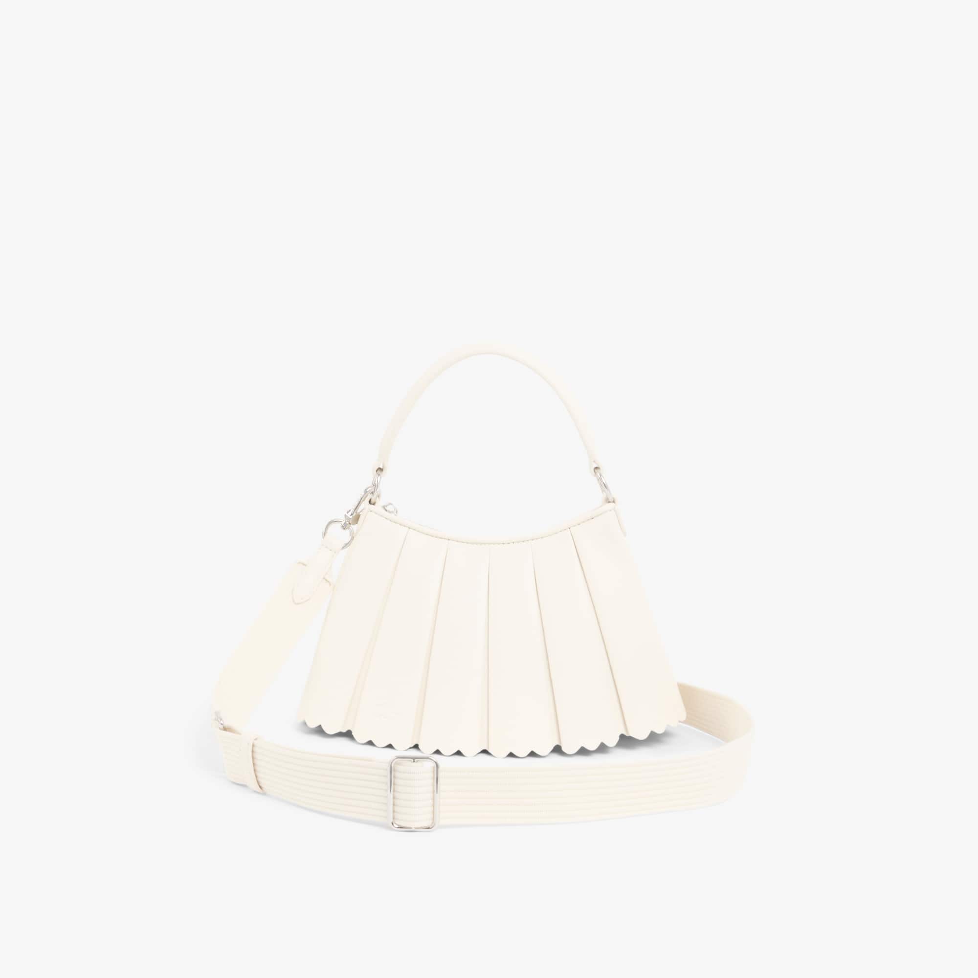 Lacoste Bolsa Lenglen Pequeña de Piel Blanco